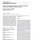 Preview image of journal article Outcomes for implementation research: conceptual distinctions, measurement challenges, and research agenda