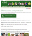 preview of website Global Tobacco Control: Learning from the Experts online course